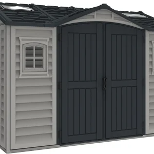 Duramax - Caseta Jardín - Apex Pro Plus 10.5 X 8 - Pvc - Color Gris Claro/oscuro