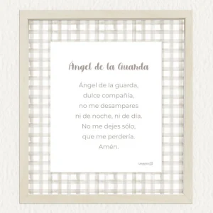 Oración Ángel de la guarda – beige