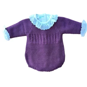 Pelele corto ochos berenjena (CH74)