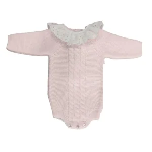 Pelele corto trenza rosa bebé CH04