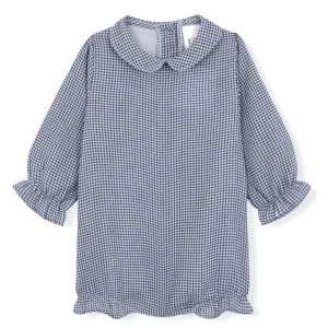 Pelele vichy azul doble gasa