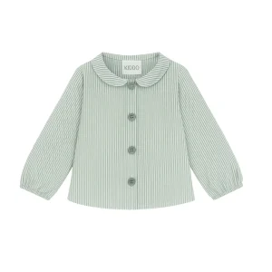 Camisa bebé manga larga rayas verdes y blancas