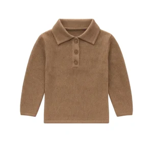 Polo lana merino moca